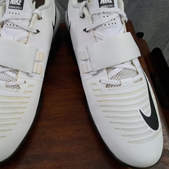 %Nike Romaleos 3 White/Black CrossFit Men Weightlifting Shoes Sz 15 / A 31 main image 7